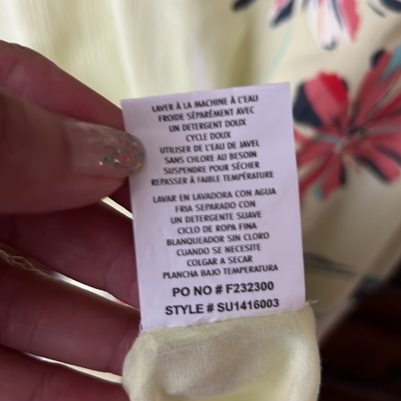 O’Neil yellow floral dress size L - NWOT - Picture 6 of 6